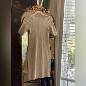 Weekend Stories NWT Neutral Beige Tan Bodycon/Stretch Mini Dress